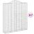 Coșuri gabion arcuite, 7 buc, 200x50x220/240cm, fier galvanizat GartenMobel Dekor