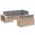 Set canapele de grădină cu perne, 10 piese, bej, poliratan GartenMobel Dekor