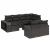 Set canapele de grădină cu perne, 11 piese, negru, poliratan GartenMobel Dekor