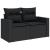 Set canapele de grădină cu perne, 11 piese, negru, poliratan GartenMobel Dekor