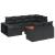 Set canapele de grădină cu perne, 11 piese, negru, poliratan GartenMobel Dekor