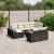 Set canapele de grădină cu perne, 11 piese, negru, poliratan GartenMobel Dekor