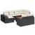 Set canapele de grădină cu perne, 11 piese, negru, poliratan GartenMobel Dekor
