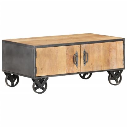 Măsuță de cafea, 90x50x39 cm, lemn masiv reciclat GartenMobel Dekor