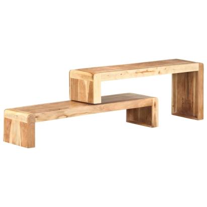 Comodă TV, 2 piese, lemn masiv de acacia GartenMobel Dekor