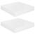 Rafturi de perete, 2 buc., alb extralucios, 23x23,5x3,8 cm, MDF GartenMobel Dekor