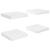 Rafturi de perete, 4 buc., alb extralucios, 23x23,5x3,8 cm, MDF GartenMobel Dekor