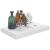 Raft de perete suspendat, alb extralucios, 40x23x3,8 cm, MDF GartenMobel Dekor