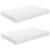 Rafturi de perete, 2 buc., alb extralucios, 40x23x3,8 cm, MDF GartenMobel Dekor