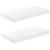 Rafturi de perete, 2 buc., alb extralucios, 50x23x3,8 cm, MDF GartenMobel Dekor