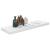 Raft de perete suspendat, alb extralucios, 80x23,5x3,8 cm, MDF GartenMobel Dekor