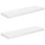 Rafturi de perete, 2 buc., alb extralucios, 80x23,5x3,8 cm, MDF GartenMobel Dekor