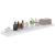 Raft de perete suspendat, alb extralucios, 120x23,5x3,8 cm, MDF GartenMobel Dekor