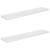 Rafturi de perete, 2 buc., alb extralucios, 120x23,5x3,8 cm MDF GartenMobel Dekor
