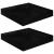 Rafturi de perete 2 buc. negru extralucios 23x23,5x3,8 cm, MDF GartenMobel Dekor