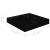 Rafturi de perete 2 buc. negru extralucios 23x23,5x3,8 cm, MDF GartenMobel Dekor