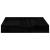 Rafturi de perete 2 buc. negru extralucios 23x23,5x3,8 cm, MDF GartenMobel Dekor