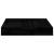 Rafturi de perete 4 buc. negru extralucios 23x23,5x3,8 cm, MDF GartenMobel Dekor