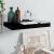 Raft de perete suspendat, negru extralucios, 40x23x3,8 cm, MDF GartenMobel Dekor