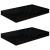 Rafturi de perete, 2 buc., negru extralucios, 40x23x3,8 cm, MDF GartenMobel Dekor