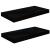 Rafturi de perete, 2 buc., negru extralucios, 50x23x3,8 cm, MDF GartenMobel Dekor