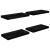 Rafturi de perete, 4 buc., negru extralucios, 50x23x3,8 cm, MDF GartenMobel Dekor