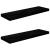 Rafturi de perete 2 buc., negru extralucios, 80x23,5x3,8 cm MDF GartenMobel Dekor
