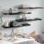 Rafturi de perete 4 buc. negru extralucios, 90x23,5x3,8 cm, MDF GartenMobel Dekor
