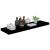 Rafturi de perete 4 buc. negru extralucios, 90x23,5x3,8 cm, MDF GartenMobel Dekor