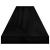 Raft perete suspendat, negru extralucios, 120x23,5x3,8 cm, MDF GartenMobel Dekor