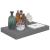 Raft de perete suspendat, gri extralucios, 40x23x3,8 cm, MDF GartenMobel Dekor