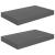 Rafturi de perete, 2 buc., gri extralucios, 40x23x3,8 cm, MDF GartenMobel Dekor