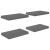 Rafturi de perete, 4 buc., gri extralucios, 40x23x3,8 cm, MDF GartenMobel Dekor