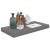 Raft de perete suspendat, gri extralucios, 50x23x3,8 cm, MDF GartenMobel Dekor