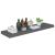 Raft de perete suspendat, gri extralucios, 90x23,5x3,8 cm, MDF GartenMobel Dekor