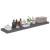 Raft de perete suspendat, gri extralucios, 120x23,5x3,8 cm, MDF GartenMobel Dekor