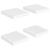 Rafturi de perete suspendate, 4 buc., alb, 23x23,5x3,8 cm, MDF GartenMobel Dekor