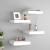 Rafturi de perete suspendate, 4 buc., alb, 23x23,5x3,8 cm, MDF GartenMobel Dekor
