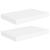 Rafturi de perete suspendate, 2 buc., alb, 40x23x3,8 cm, MDF GartenMobel Dekor