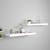 Rafturi de perete suspendate, 2 buc., alb, 80x23,5x3,8 cm, MDF GartenMobel Dekor