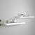 Rafturi de perete suspendate, 2 buc., alb, 90x23,5x3,8 cm, MDF GartenMobel Dekor