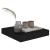 Rafturi de perete suspendate, 2 buc., negru, 23x23,5x3,8 cm MDF GartenMobel Dekor