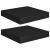 Rafturi de perete suspendate, 2 buc., negru, 23x23,5x3,8 cm MDF GartenMobel Dekor