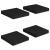 Rafturi de perete suspendate, 4 buc., negru, 23x23,5x3,8 cm MDF GartenMobel Dekor