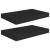 Rafturi de perete suspendate 2 buc., negru, 40x23x3,8 cm, MDF GartenMobel Dekor