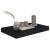 Rafturi de perete suspendate, 4 buc., negru, 40x23x3,8 cm, MDF GartenMobel Dekor