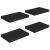 Rafturi de perete suspendate, 4 buc., negru, 40x23x3,8 cm, MDF GartenMobel Dekor