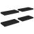 Rafturi de perete suspendate, 4 buc., negru, 50x23x3,8 cm, MDF GartenMobel Dekor