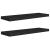 Rafturi de perete suspendate 2 buc., negru, 80x23,5x3,8 cm, MDF GartenMobel Dekor