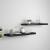 Rafturi de perete suspendate 2 buc., negru, 80x23,5x3,8 cm, MDF GartenMobel Dekor